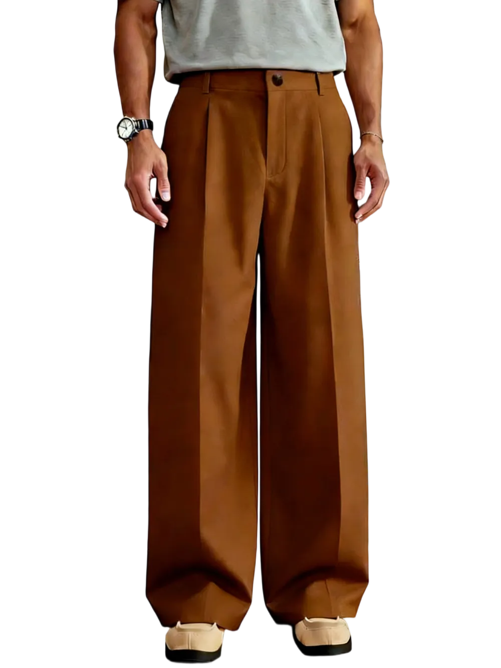 Versatile Wide-Leg Pants with Unique Buttons, Perfect for Daily & Party Wear