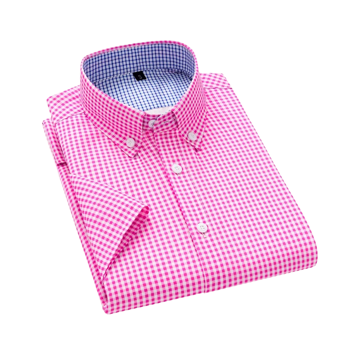 3pcs Men's Shirt Short Sleeve Business Formal Striped Solid Color