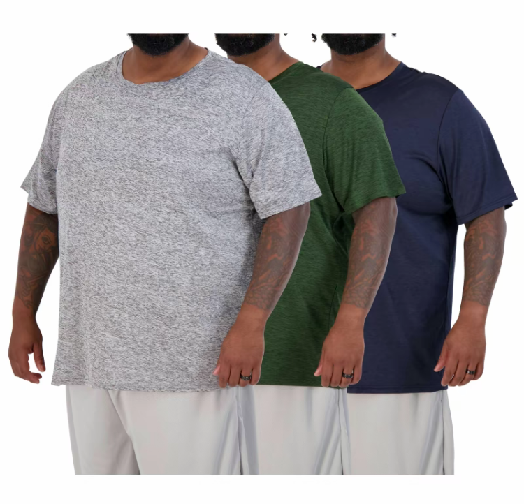 Men's Dry-Fit Performance Long Sleeve T-Shirts (3XT–5XT) – 6 Pack Moisture-Wicking Activewear