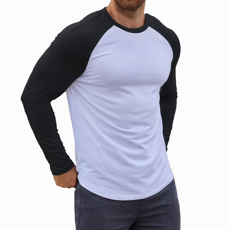 Men’s Long Sleeve Muscle Fit Longline T-Shirt