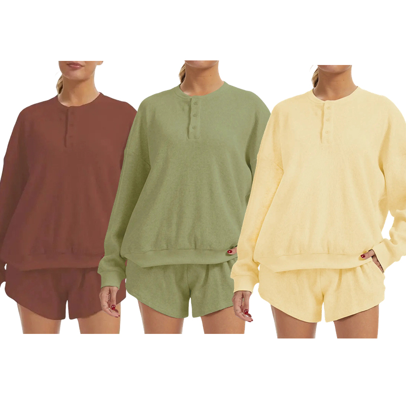 Women's Oversized Waffle Knit Lounge Set