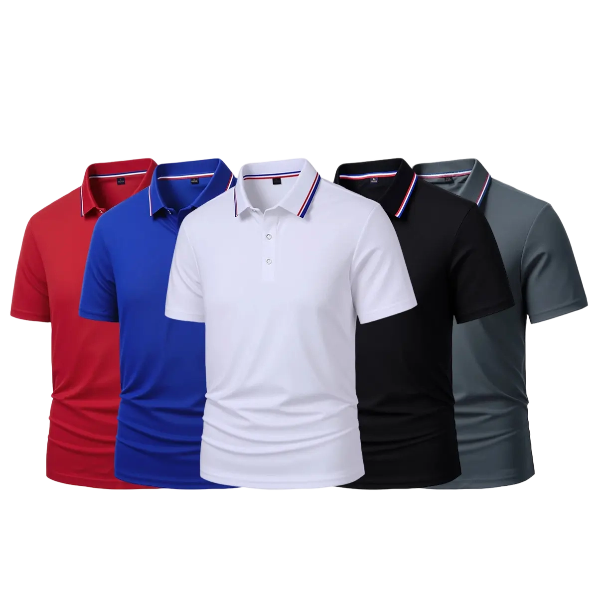 Men's Quick Dry Color Block Striped Polo Shirt, Classic Button-Down Collar Top, Trendy Casual Sports Short Sleeve Polo, Suitable for Everyday Activities, Playing Ball, Golf, Outdoor Sports