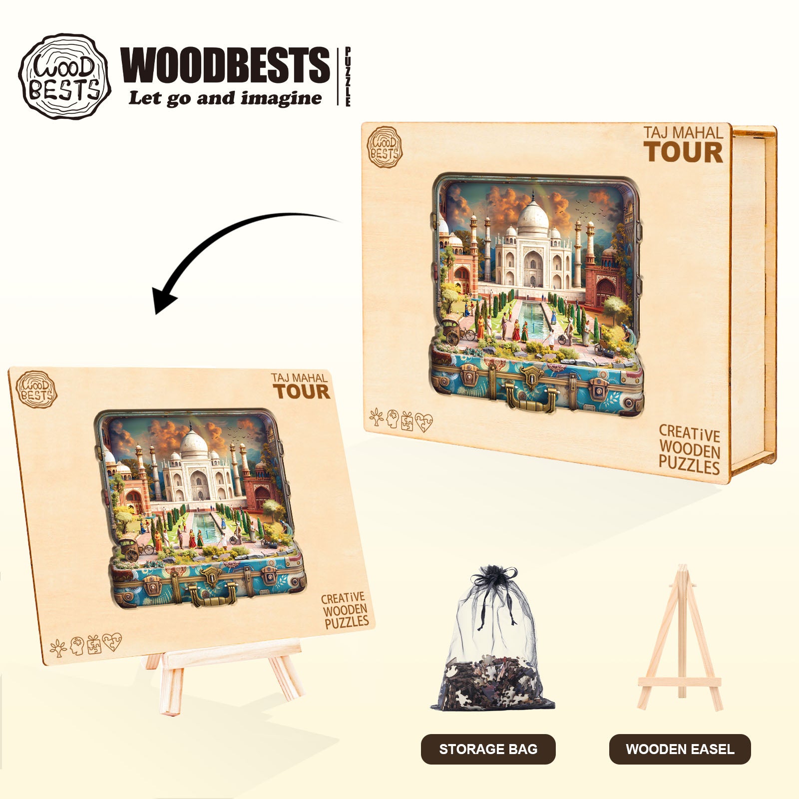 Taj Mahal Tour Wooden Jigsaw Puzzle