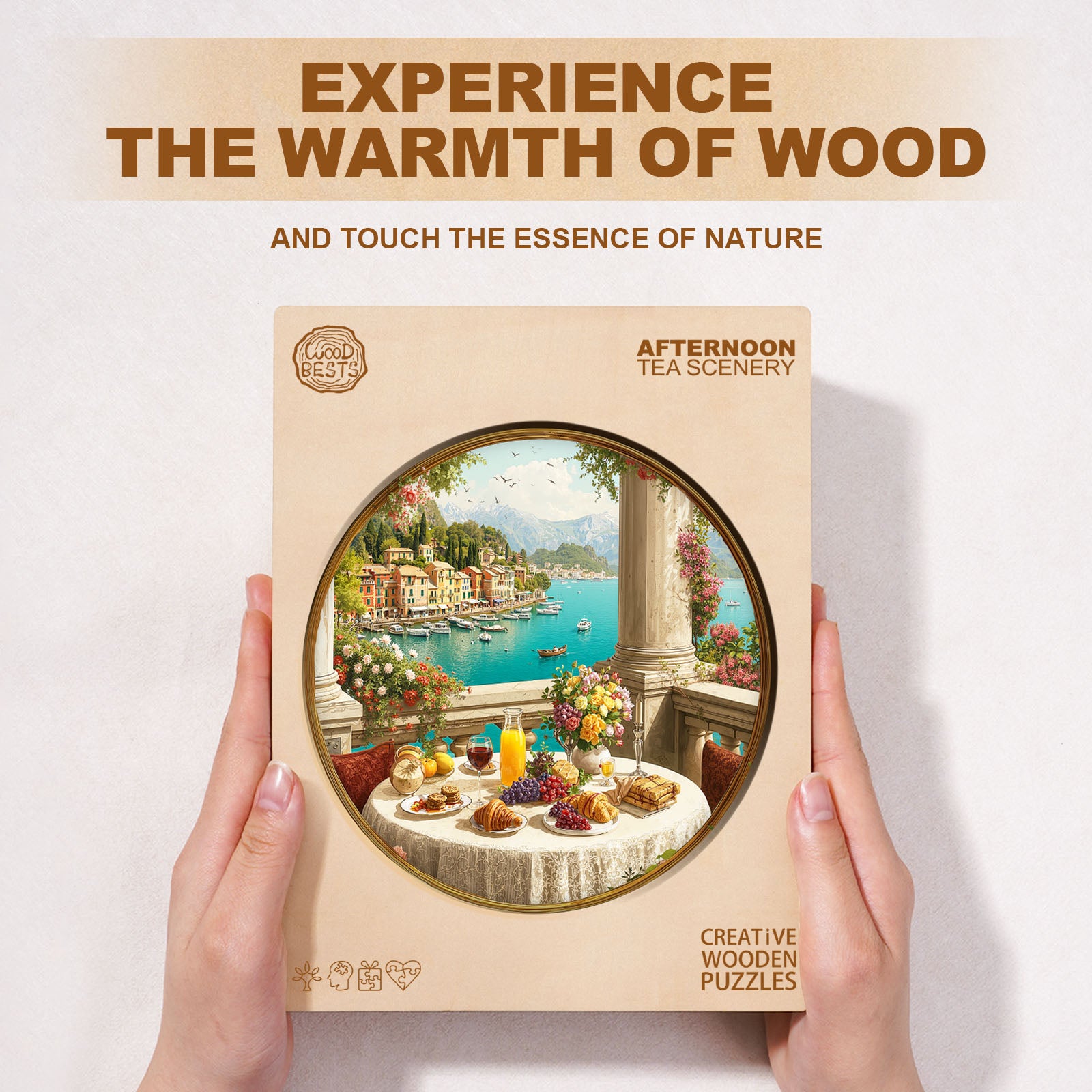 Afternoon Tea Scenery Wooden Jigsaw Puzzle