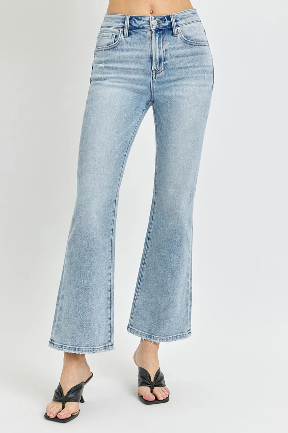 Full Size High Rise Ankle Flare Jeans