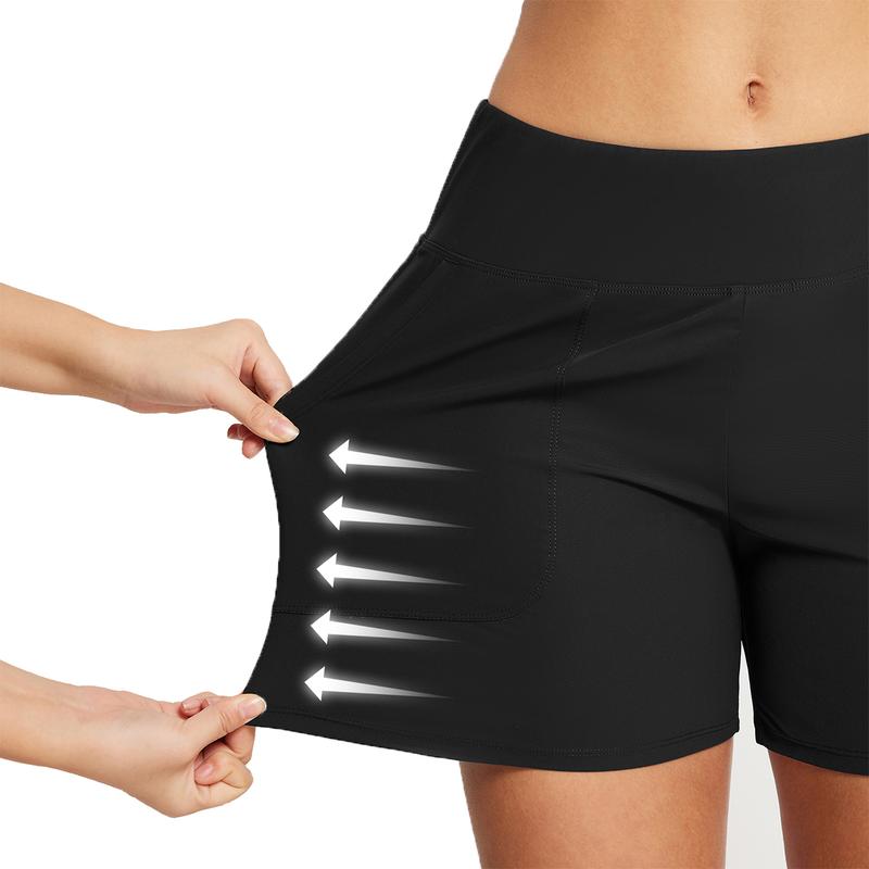 Women's 2-in-1 High-Waisted Yoga Shorts with Pockets
