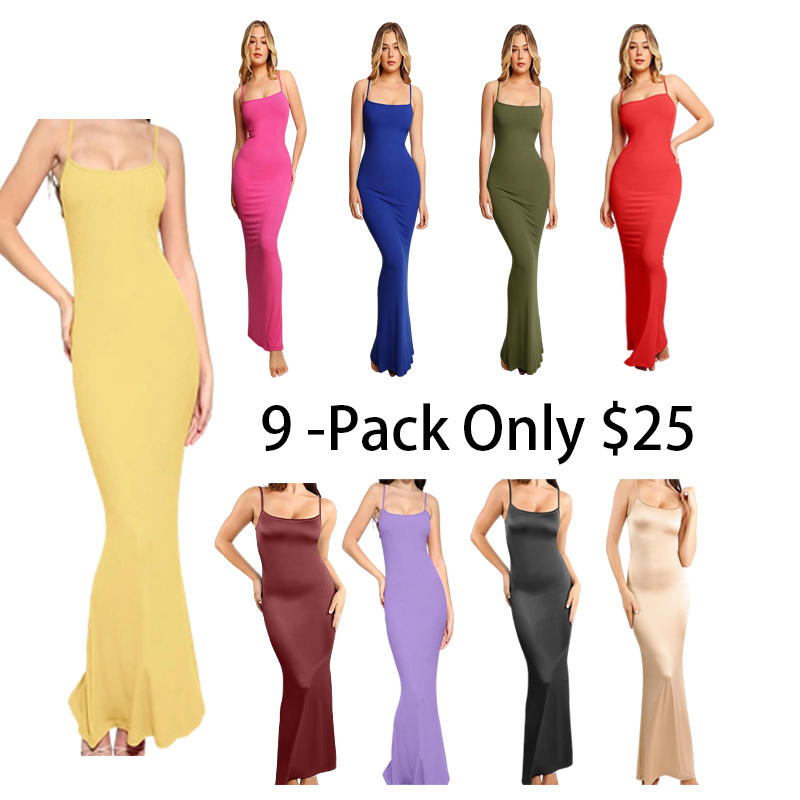 Built-In Shapewear Maxi Dress for Women