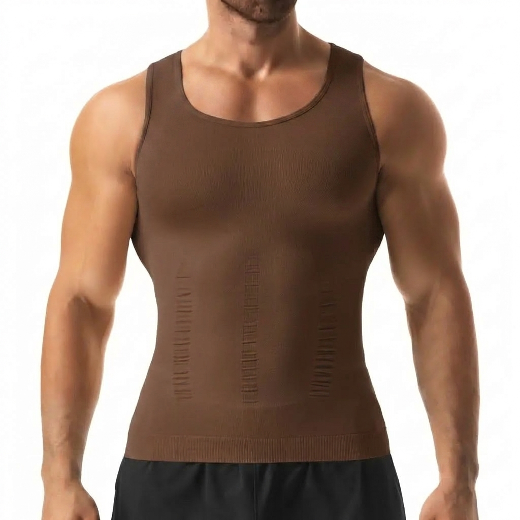 Men's Compression Tank Top - Tummy Control Body Shaper for Workout & Athletic Activewear