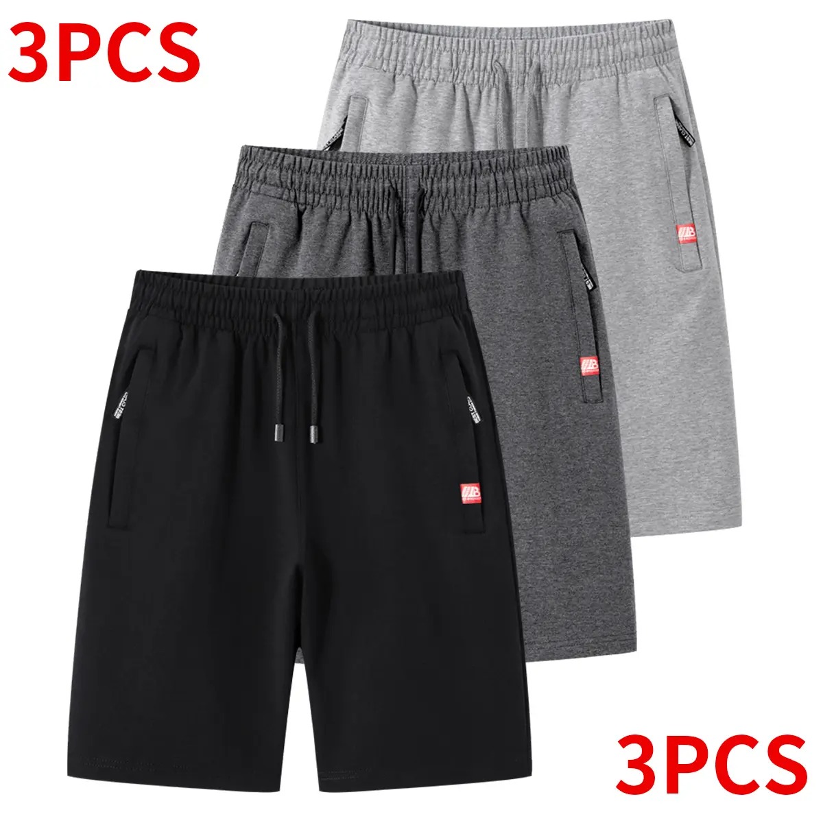 🩳 Men's Breathable Athletic Shorts with Zipper Pockets