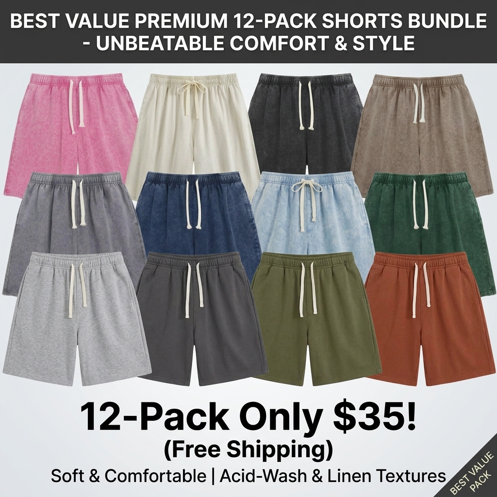 🏀🏀Unisex Acid Washed Vintage Shorts