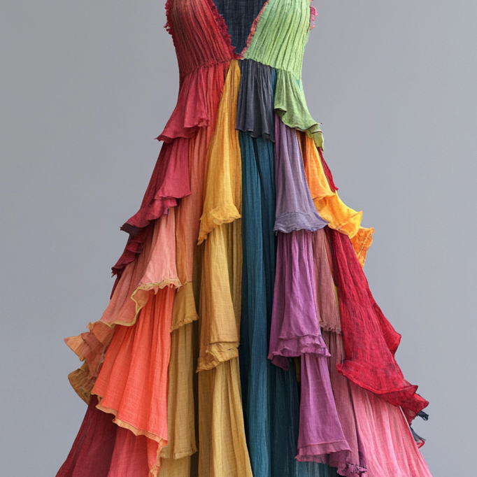 Secret of the Universe Embroidered Vintage Casual Dress 234c