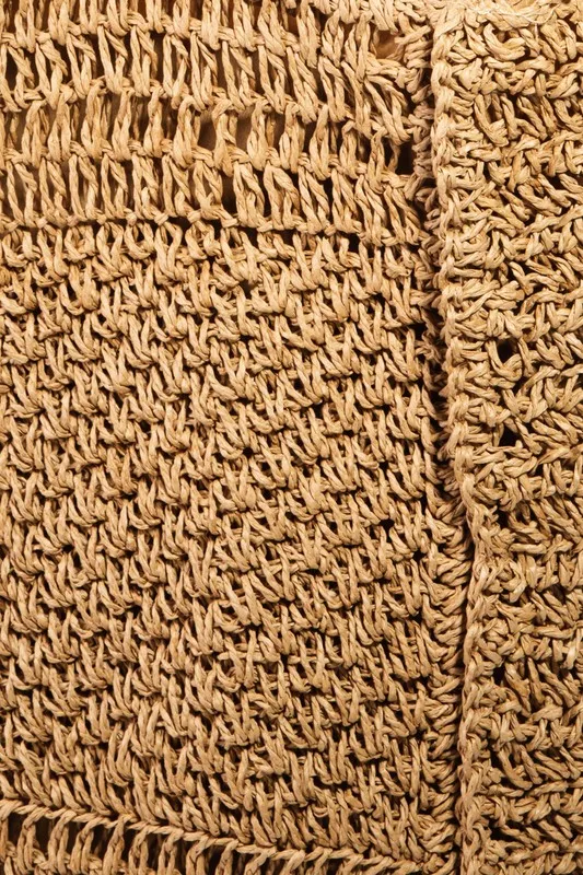 Fame Straw Knit Tote Bag