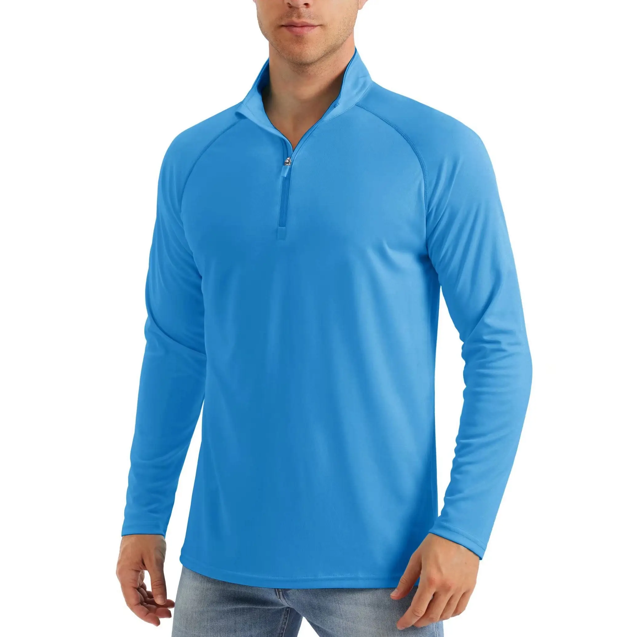 Men's 1/4 Zip Shirt UPF 50+ Quick Dry Lightweight Long Sleeve