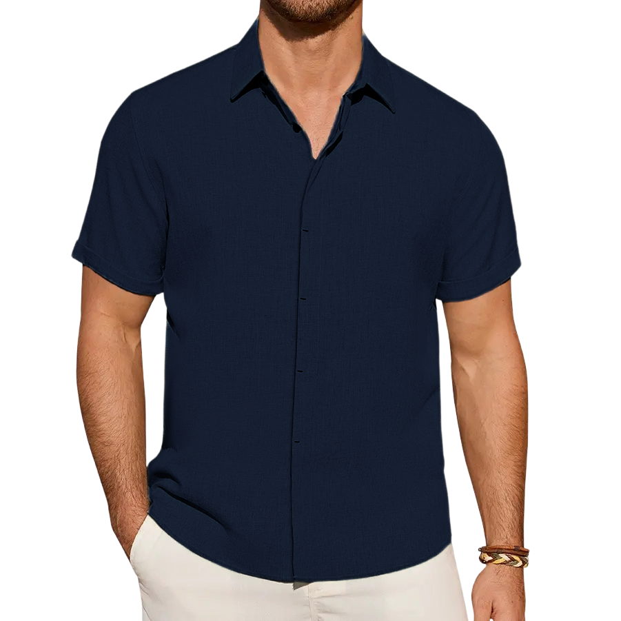 Men's Lightweight Linen Summer Button Shirt