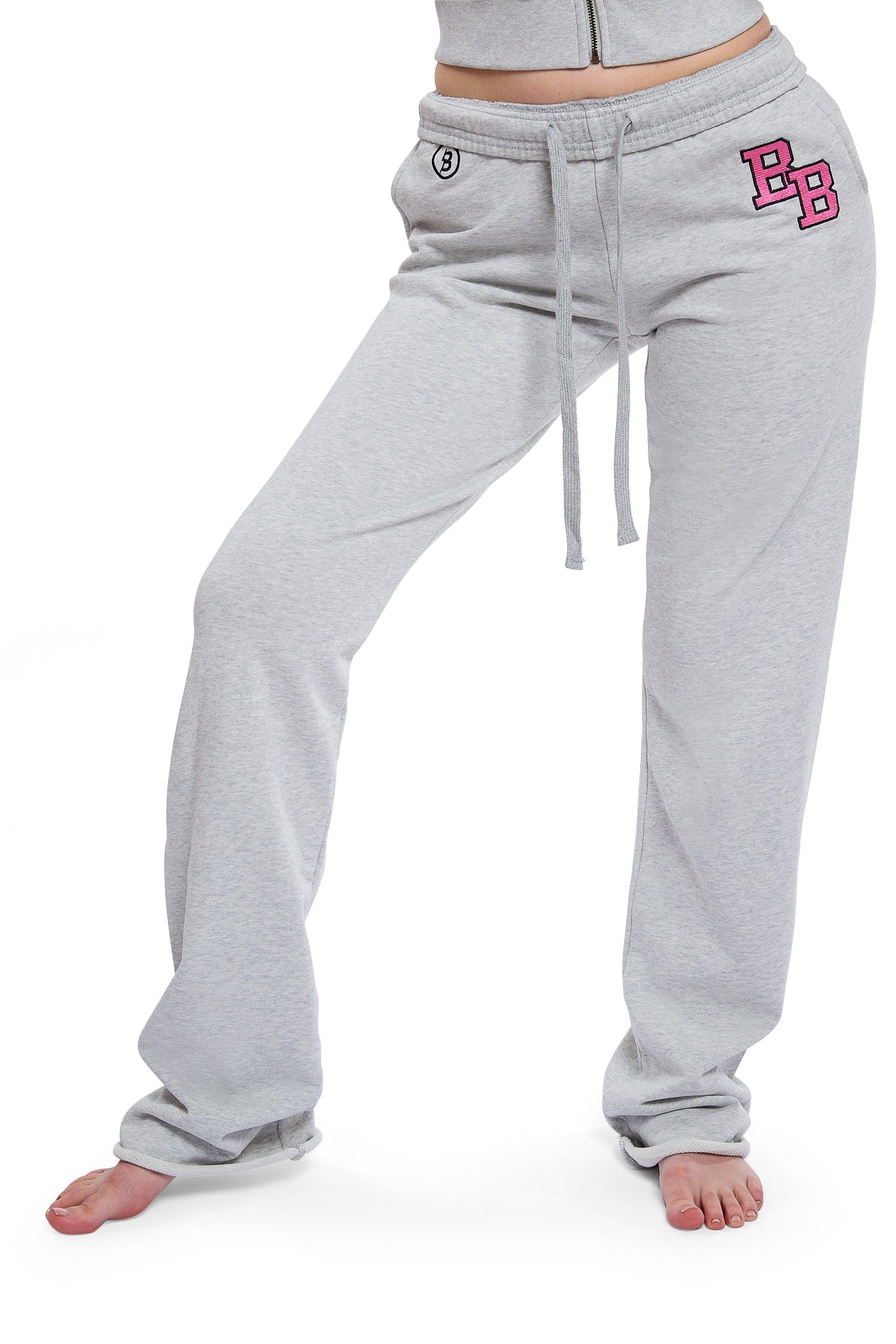 BODY UNIVERSITY SWEATPANTS 2.0 (HEATHER GREY/PINK)