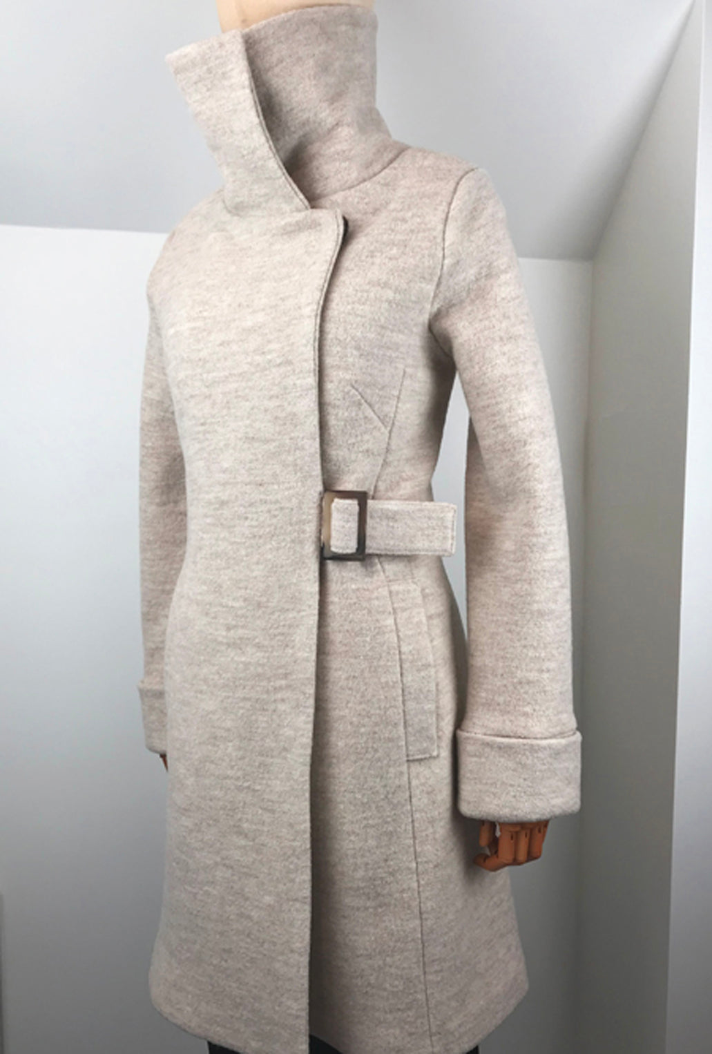SANDSTONE COWL NECK COAT