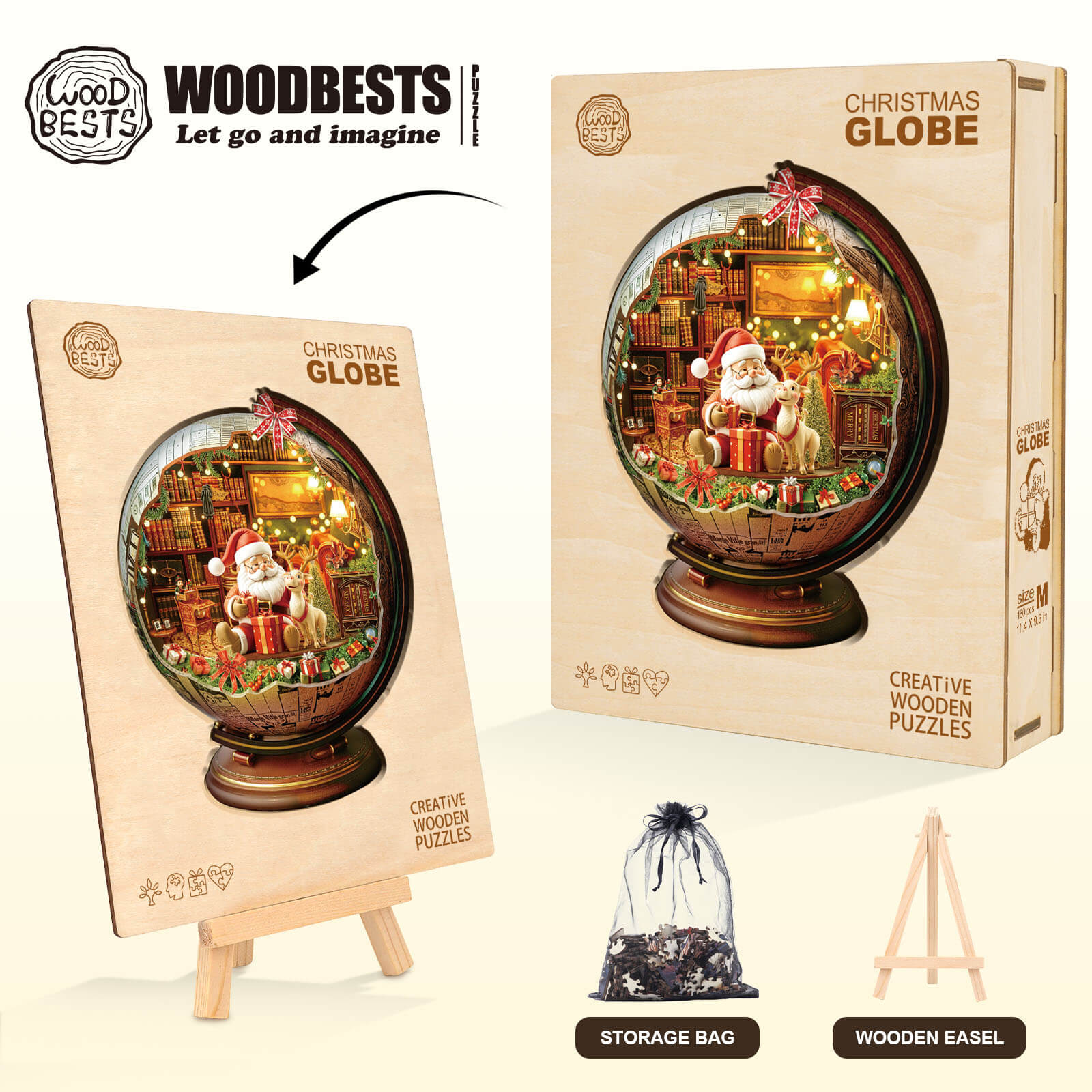 Christmas globe Wooden Jigsaw Puzzle
