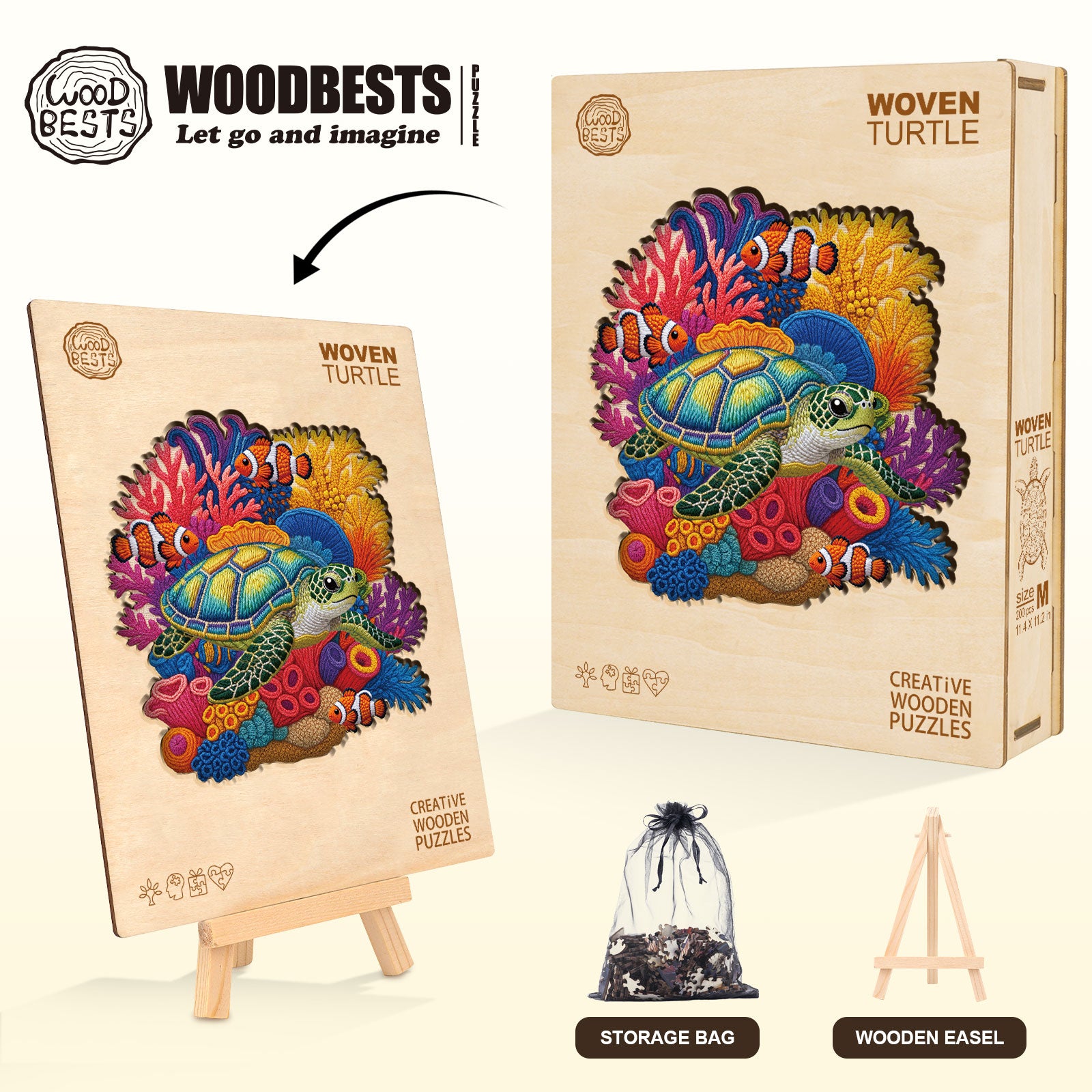 Woven Turtle Wooden Jigsaw Puzzle