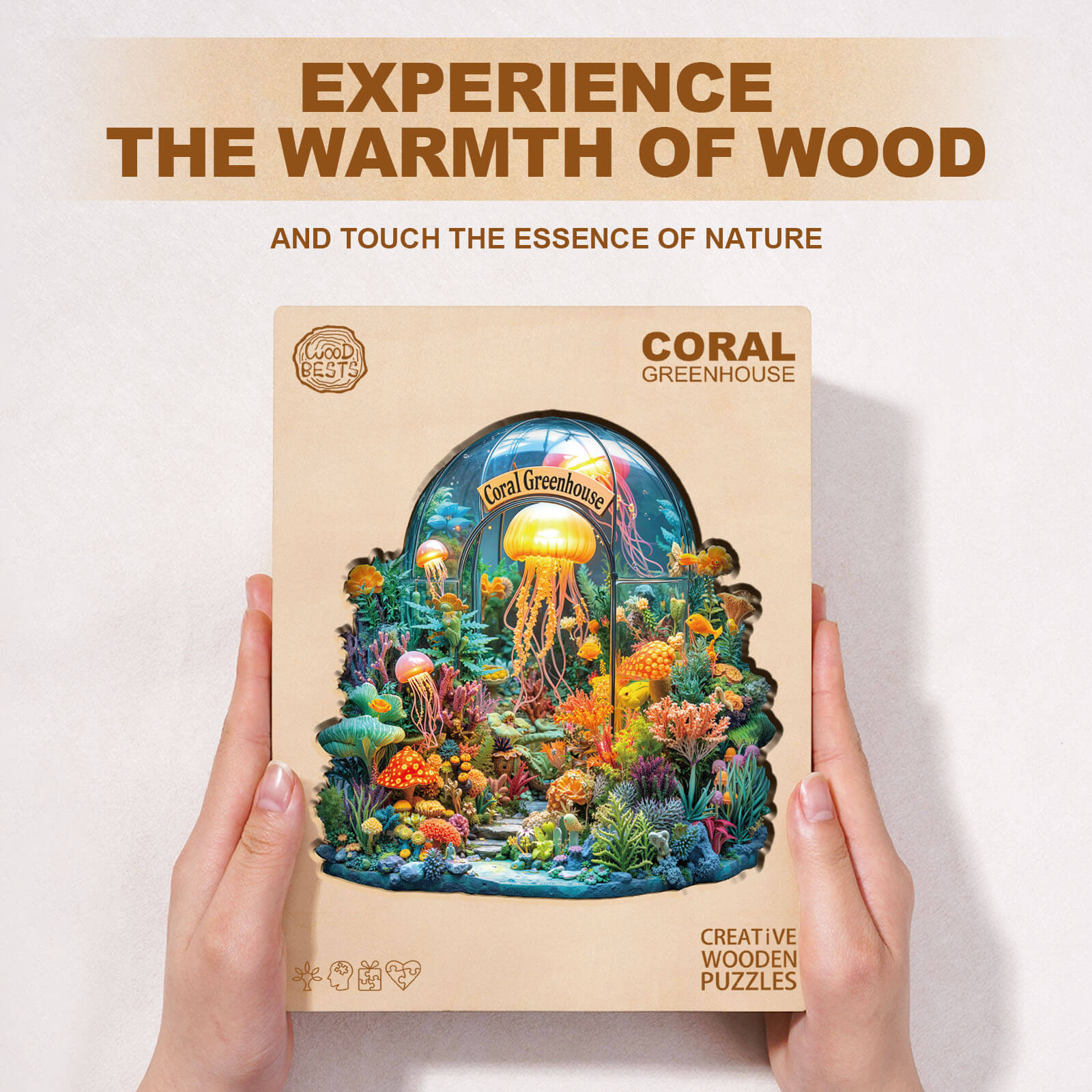 Coral greenhouse Wooden Jigsaw Puzzle