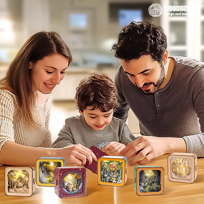 Snow Mountain Hut Kit - 3D Wooden Puzzle Night Light