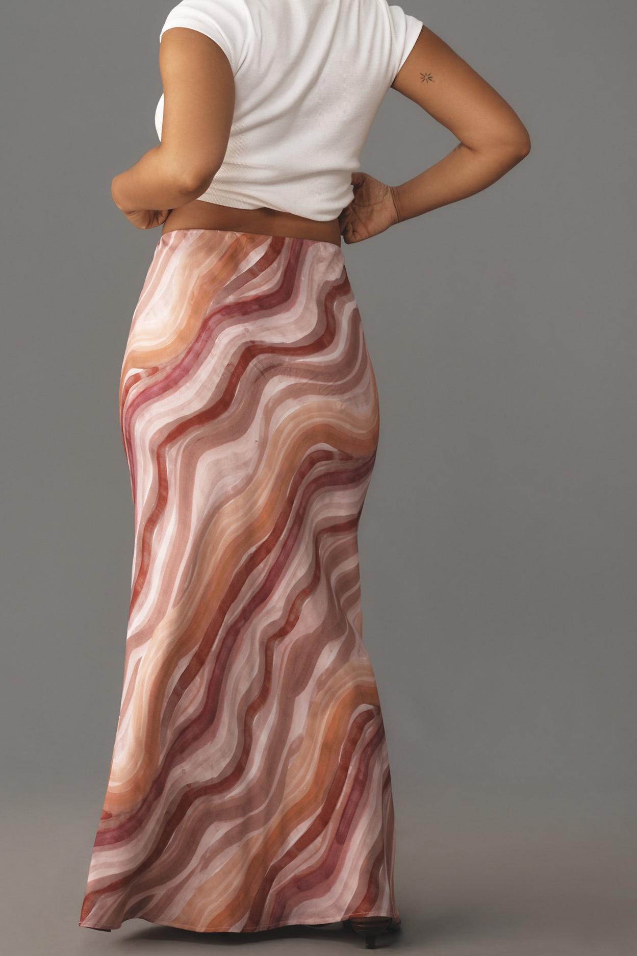 Tie Dye Slim Maxi Skirt