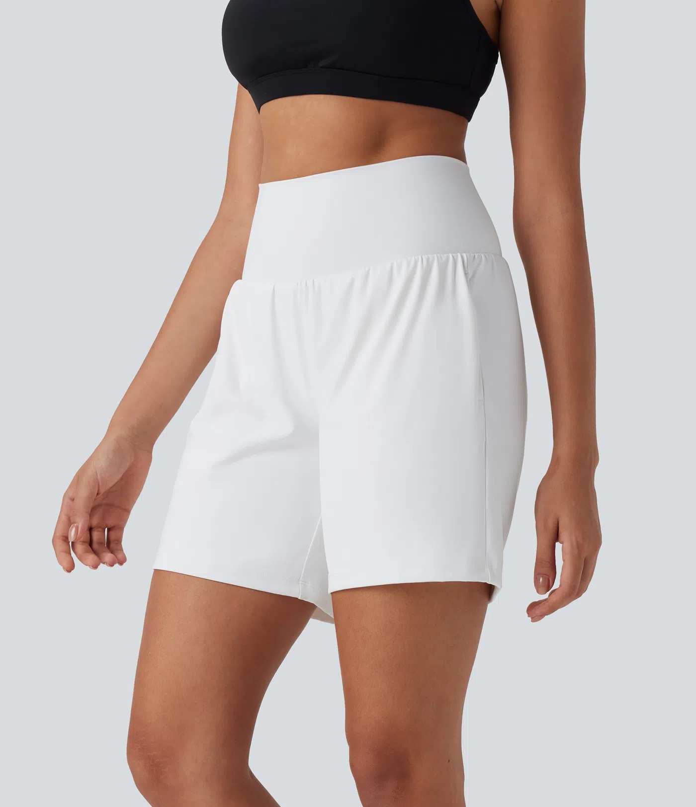🔥Women’s 2-in-1 Super High-Waisted Cool-Touch Yoga Shorts with Pockets (3