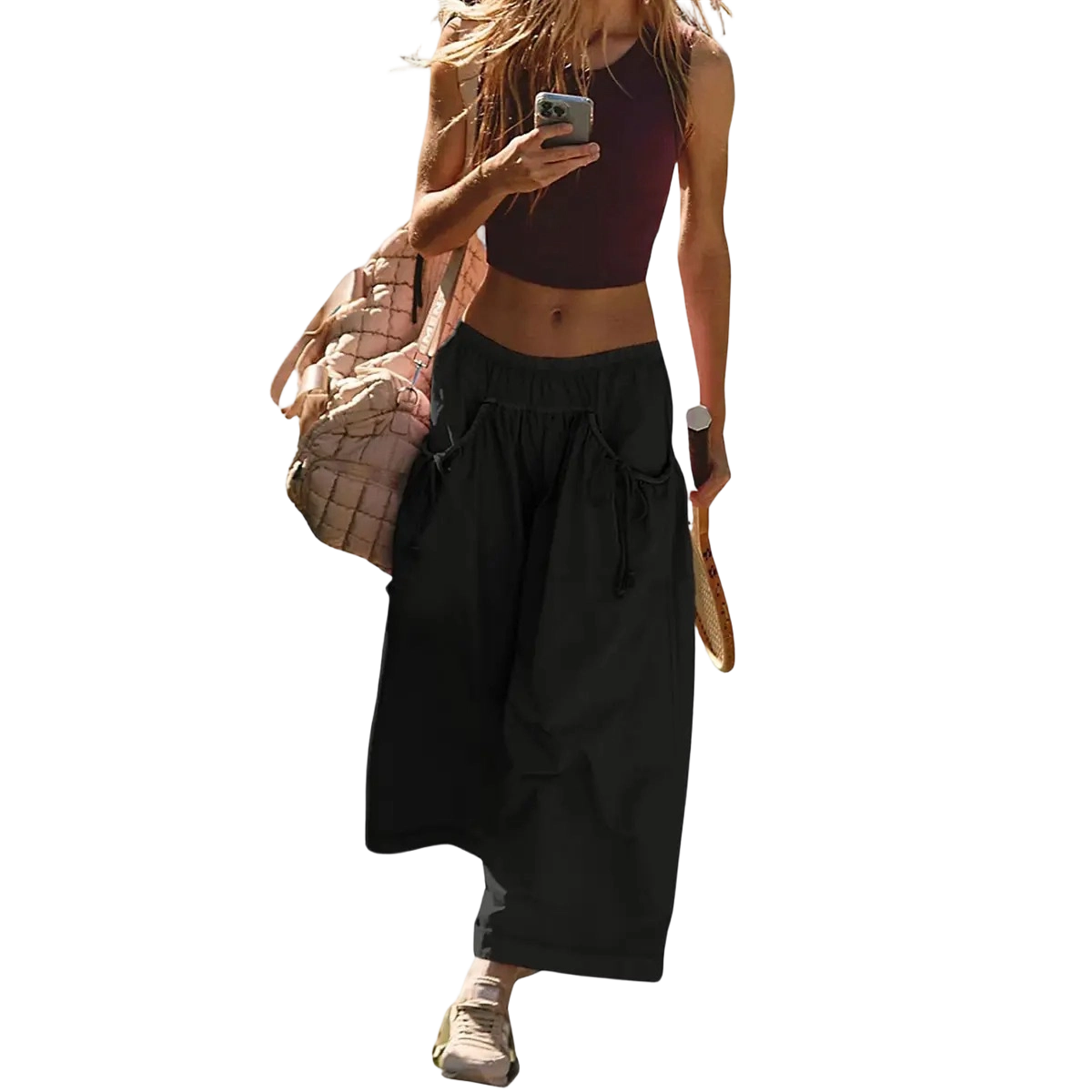 ✨ Women’s Wide-Leg Parachute Track Pants