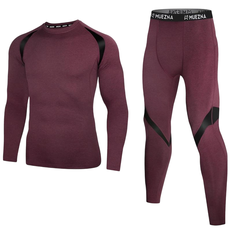 Men's Warmth-Preserving Jacket and Underwear Set - Underpants, Overalls, Long Pants - Base Layer Warmth-Resistant Fur Liner