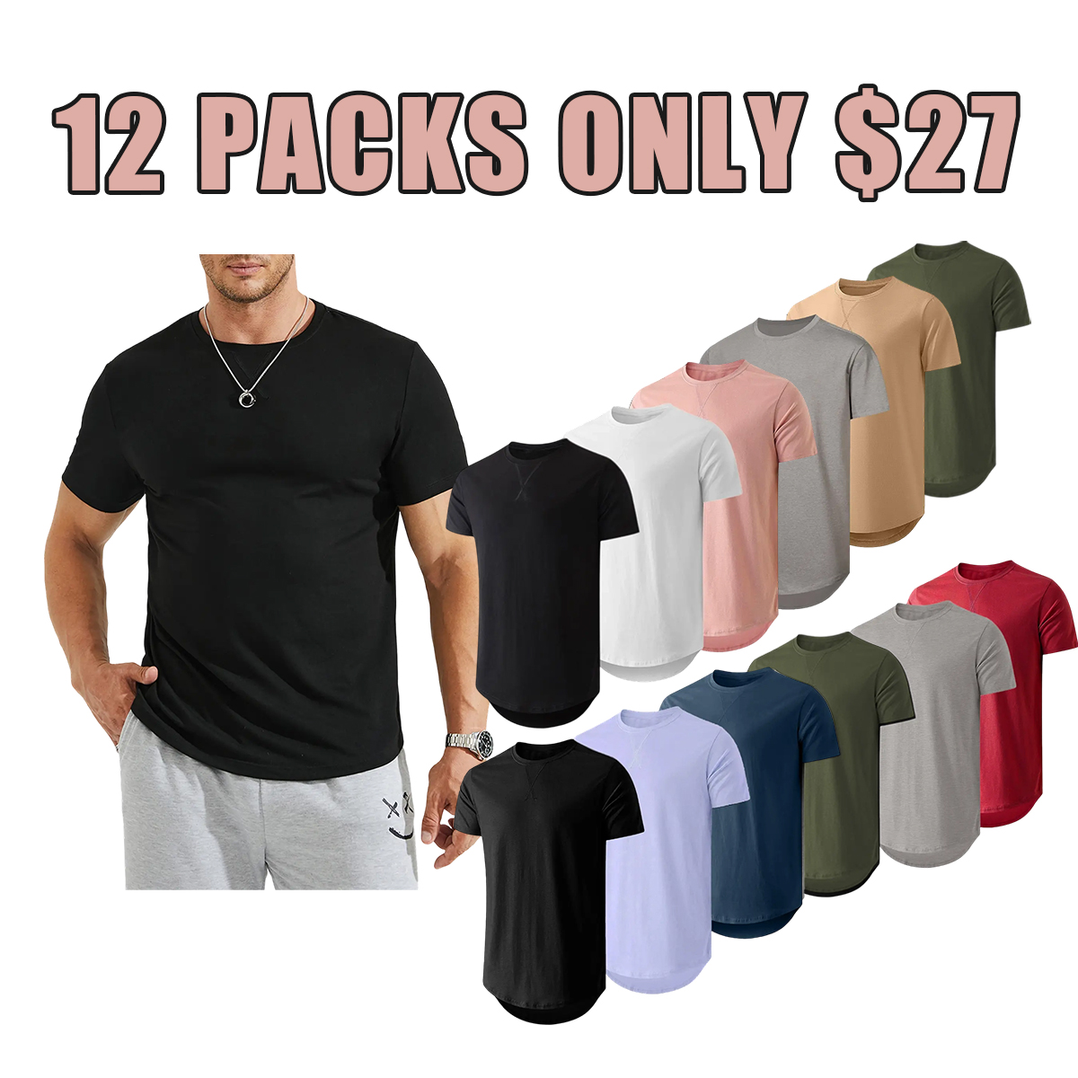 👕Essential Cotton Crewneck T-Shirt