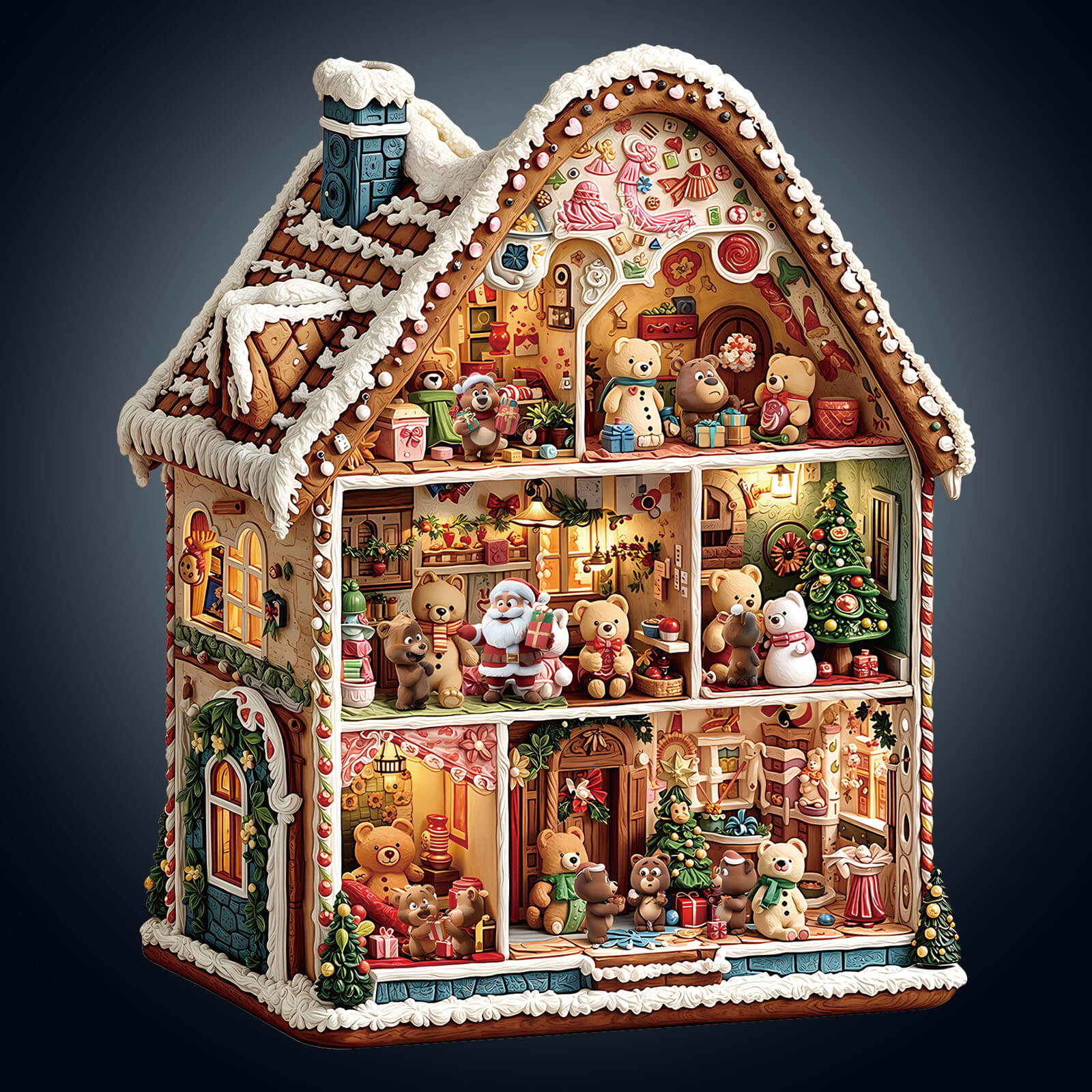 Bear's House - Christmas Wooden Jigsaw Puzzle