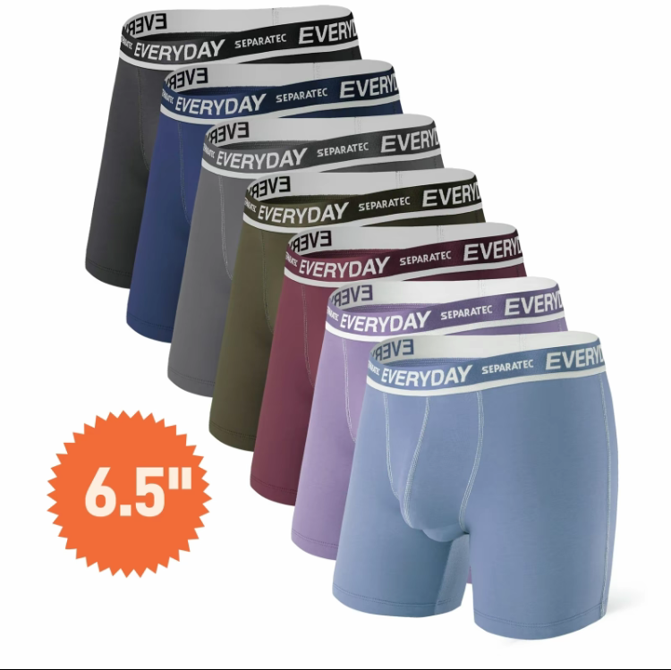 Men's Cotton Boxer Briefs 3/7 Pack – Dual Pouch, Breathable, Bulge Enhancing, Everyday Comfy Underwear for All Seasons