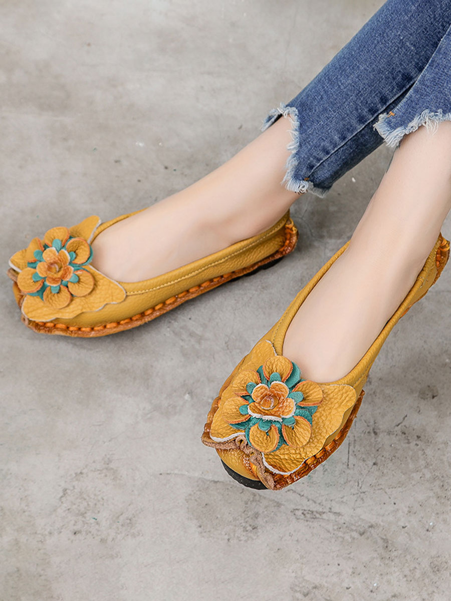 Vintage Comfortable Soft-soled Shallow-mouth Handmade Shoes