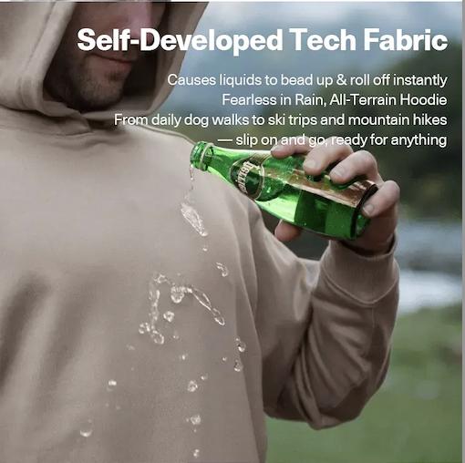 Men’s Waterproof Stain-Resistant Heavyweight Fleece Hoodie (11.3 oz Softshell)