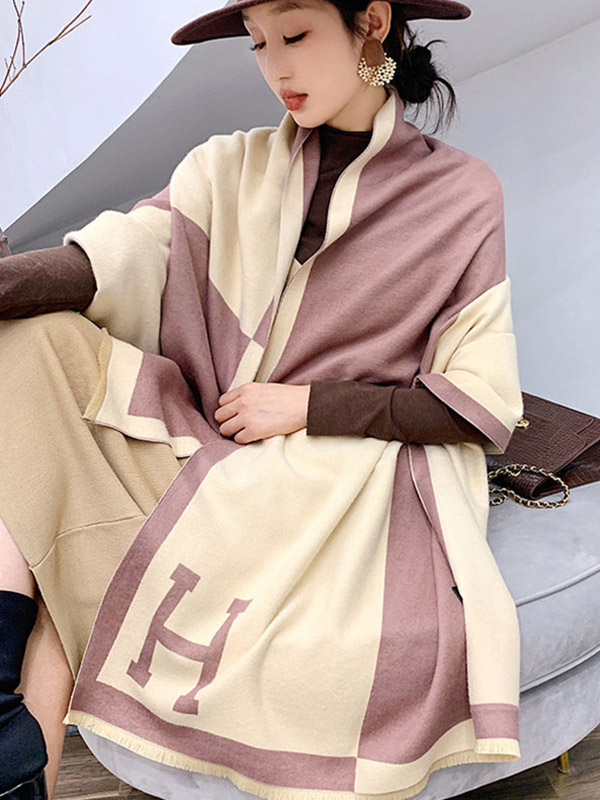 Original Warm Letter Print Shawl&Scarf