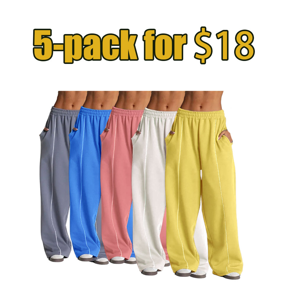 Women’s High-Waist Wide Leg Yoga Pants with Pockets