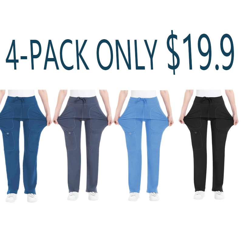 Women’s 4-Way Stretch Cargo Scrub Pants