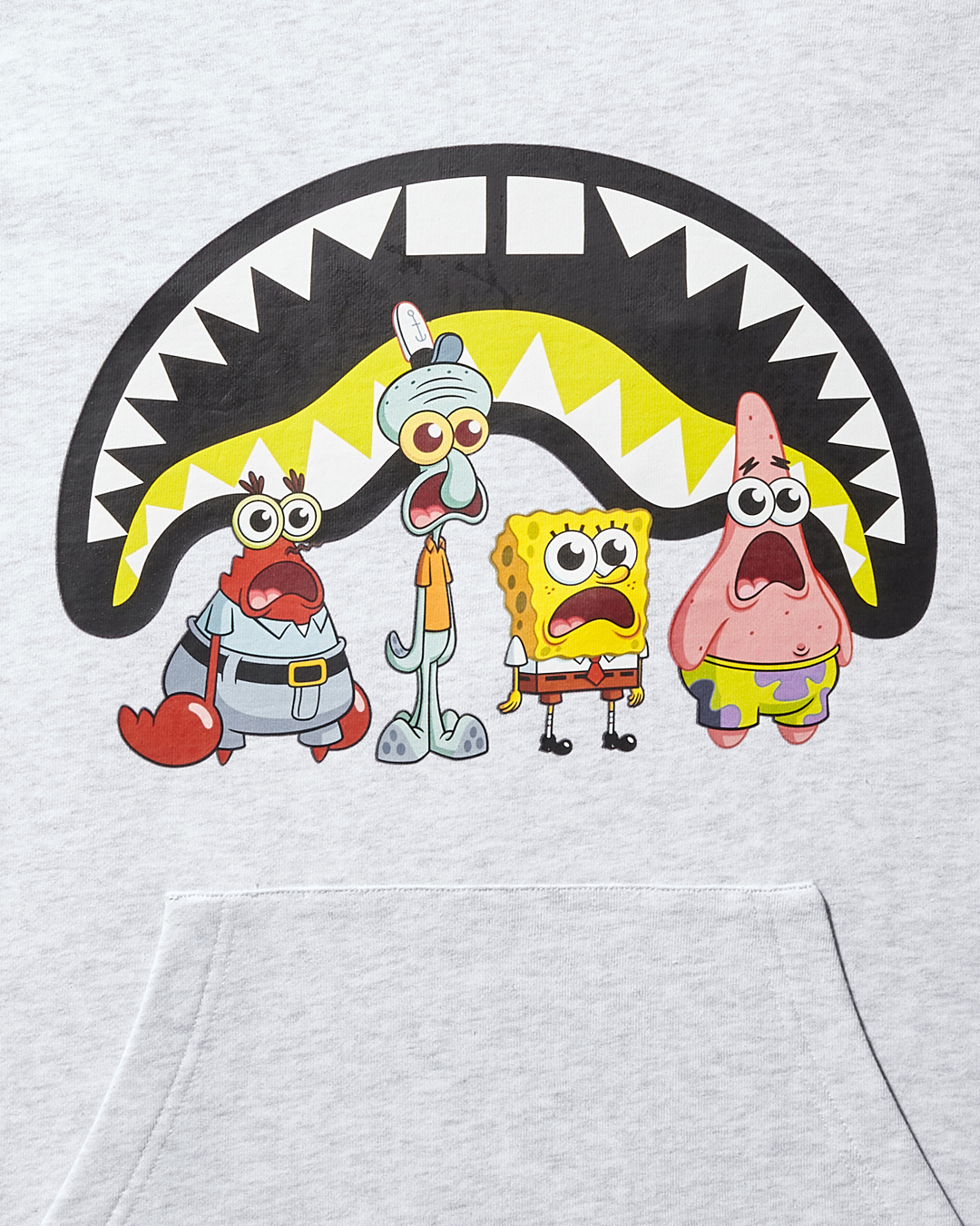 SPONGEBOB CREW SHARK HOODIE (LIGHT GREY)