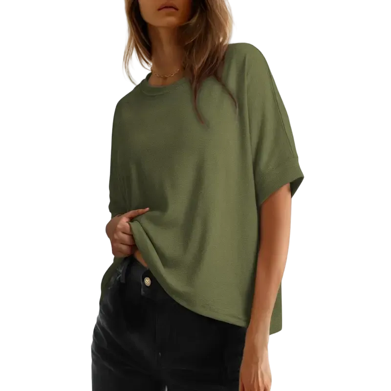 2026 New Women's Loose Fit Plus Size Basic T-Shirt