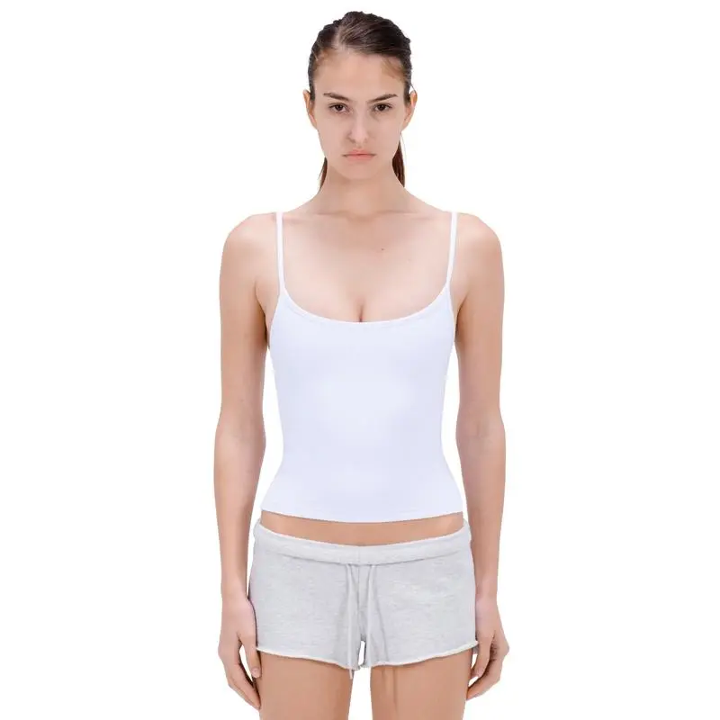 Sculpting Sueded Cropped Tank Top