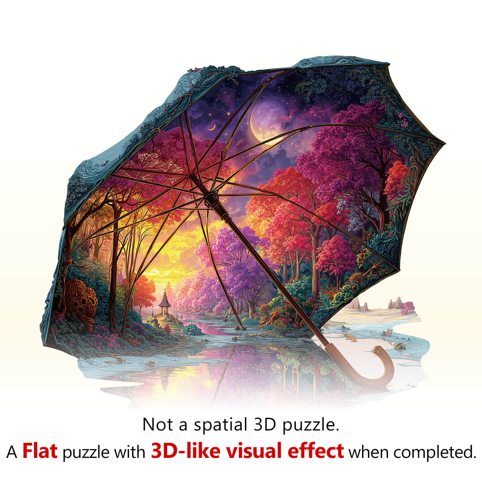 Umbrella Fantasy Wooden Jigsaw Puzzle