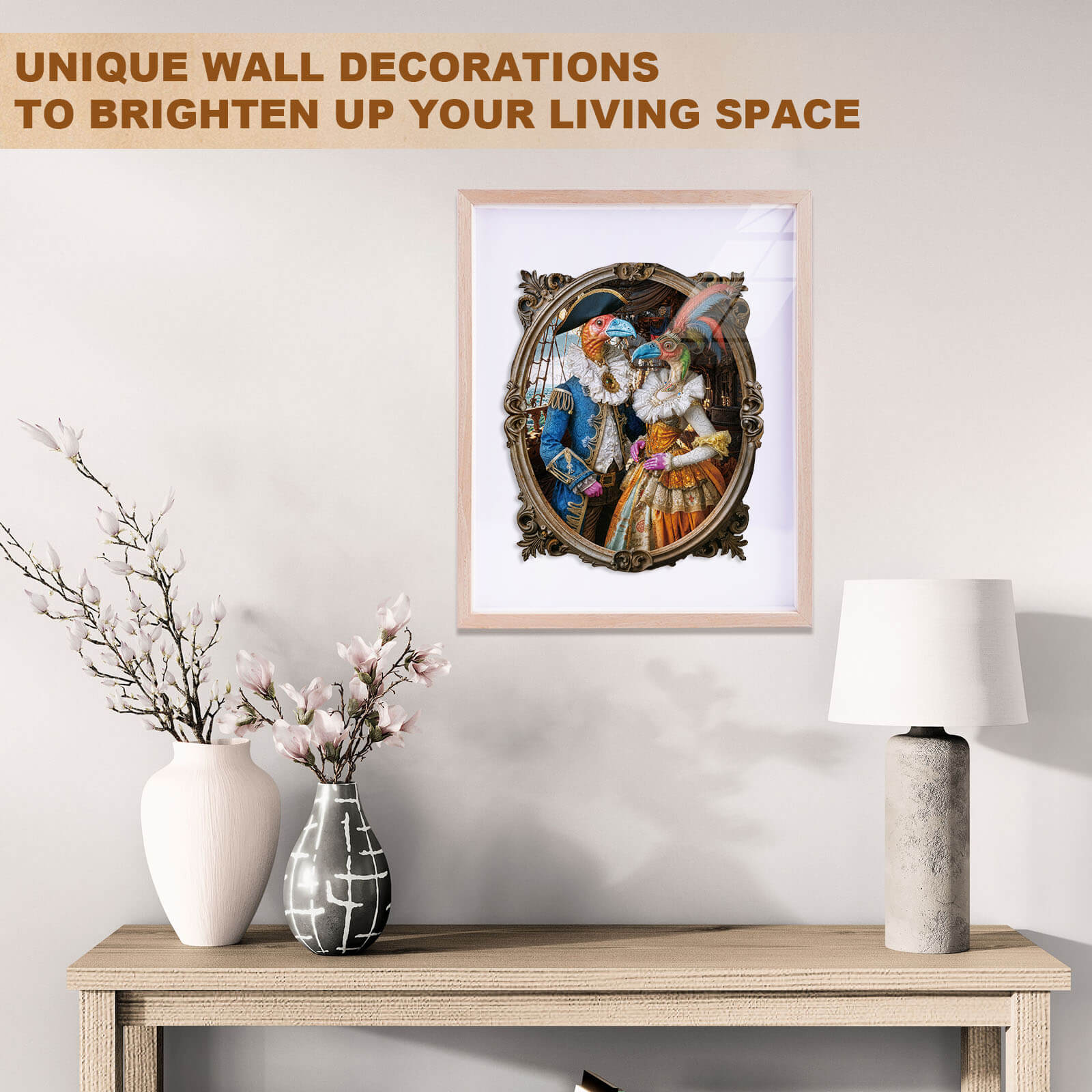 Pirate Bird Wooden Jigsaw Puzzle