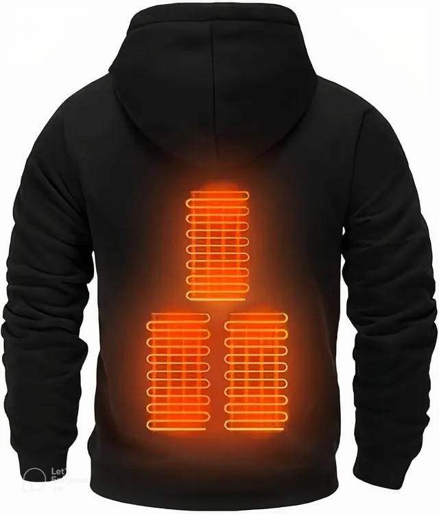 Men’s Smart Heated Hoodie with 5-Zone Heating & Adjustable Temperature