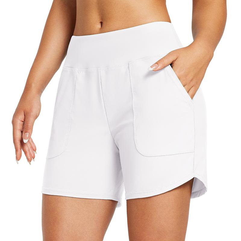 Women's 2-in-1 High-Waisted Yoga Shorts with Pockets