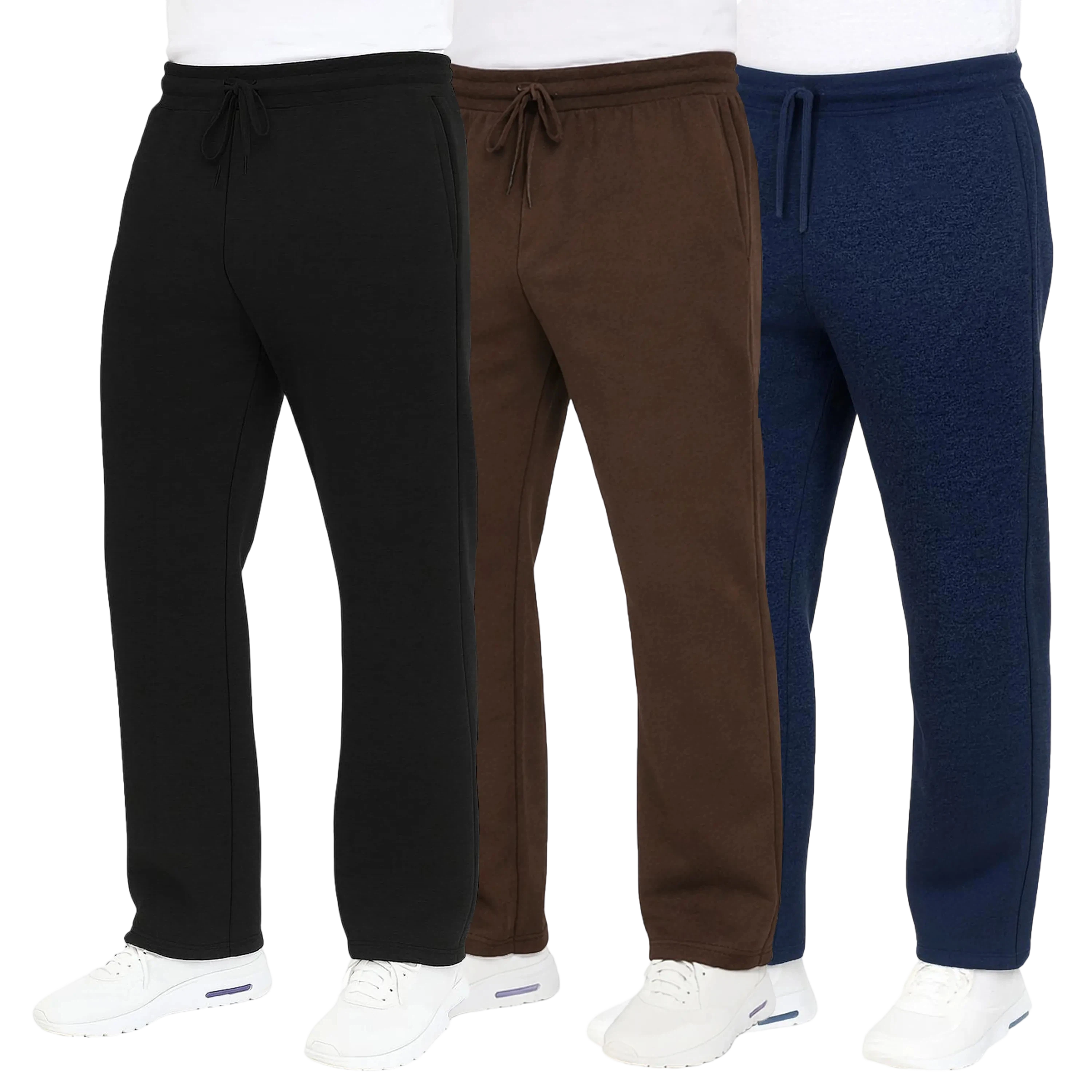 Men's Classic Heavyweight Fleece Sweatpants with Open Bottom