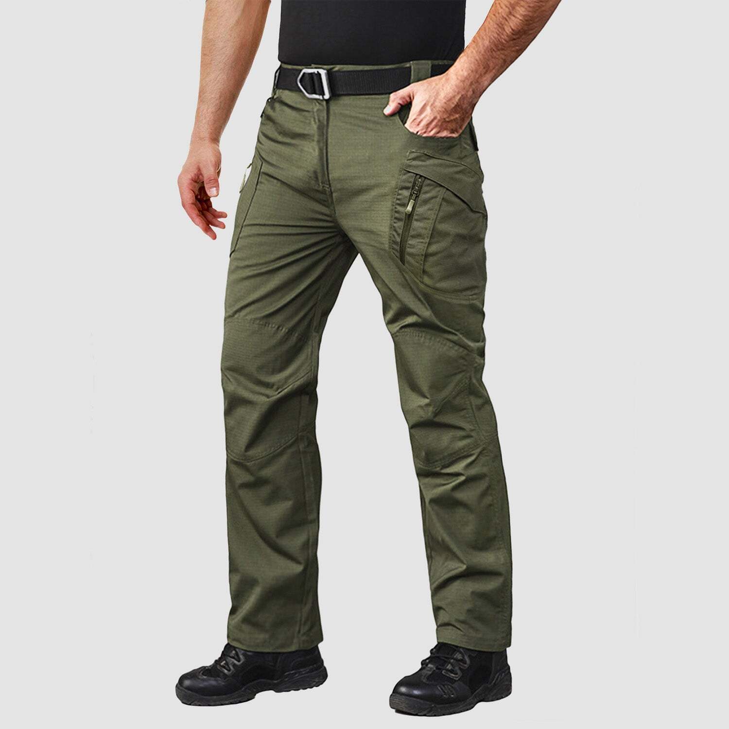 🔥🔥7-parks Men's Tactical Pants with 9 Pockets Rip-Stop Work Hiking Pants
