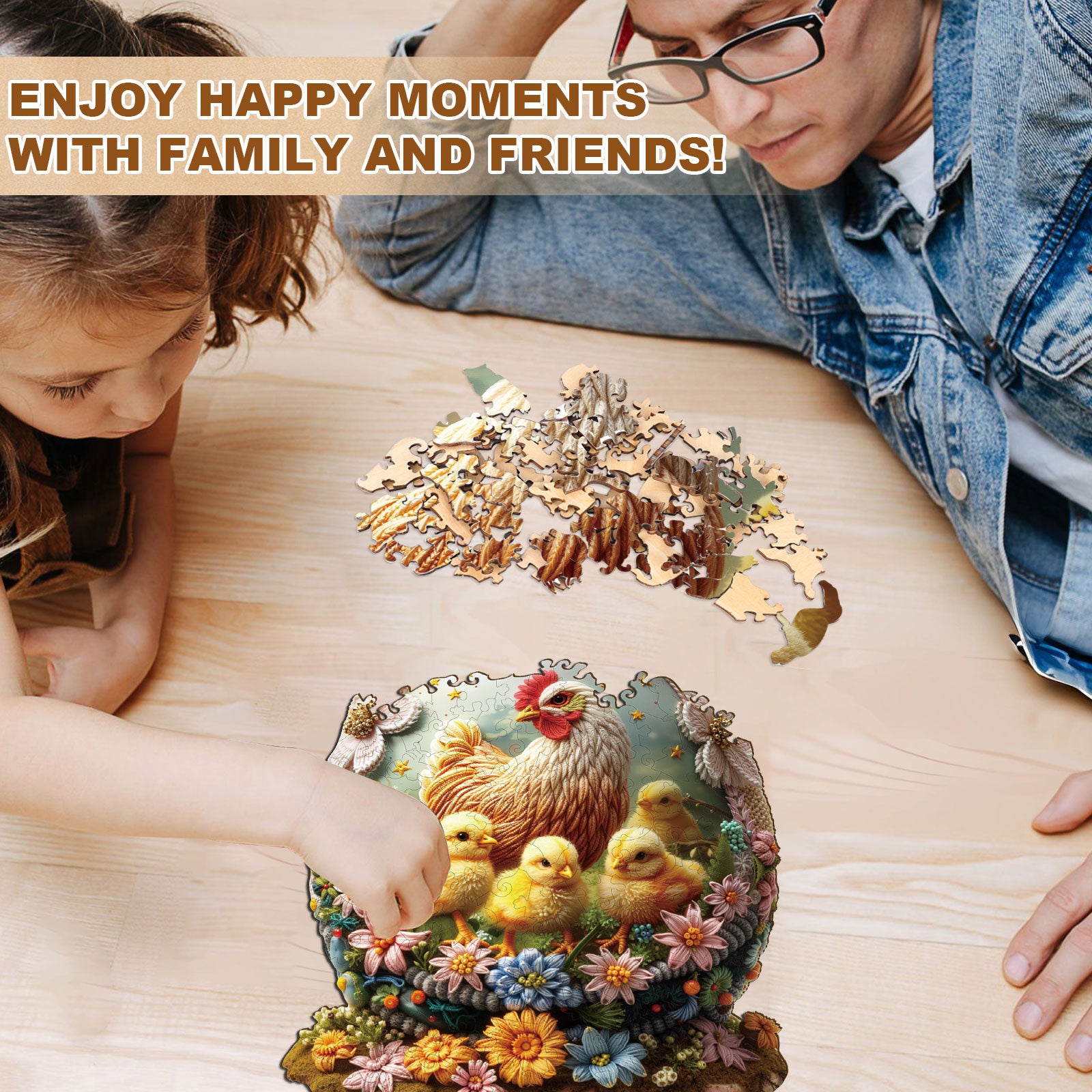 Mother’s Care Wooden Jigsaw Puzzle