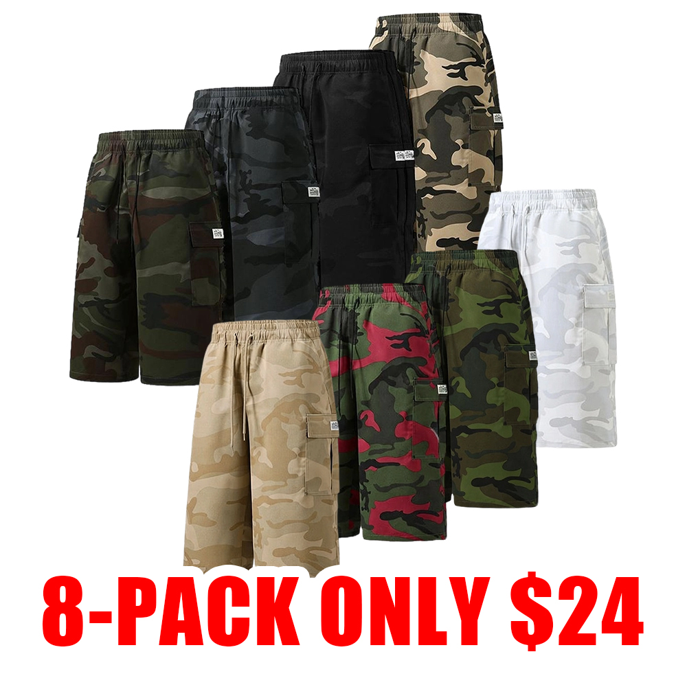 Men’s 8-Pack Camo Cargo Shorts