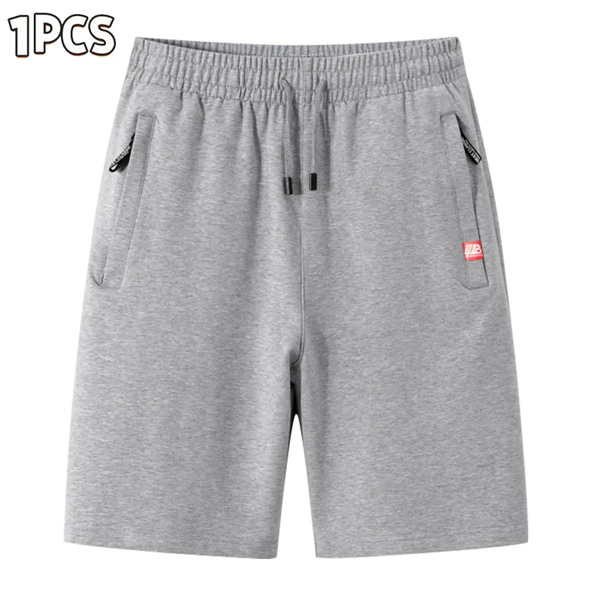 Men’s casual athletic shorts, made from breathable fabric with a zipper design