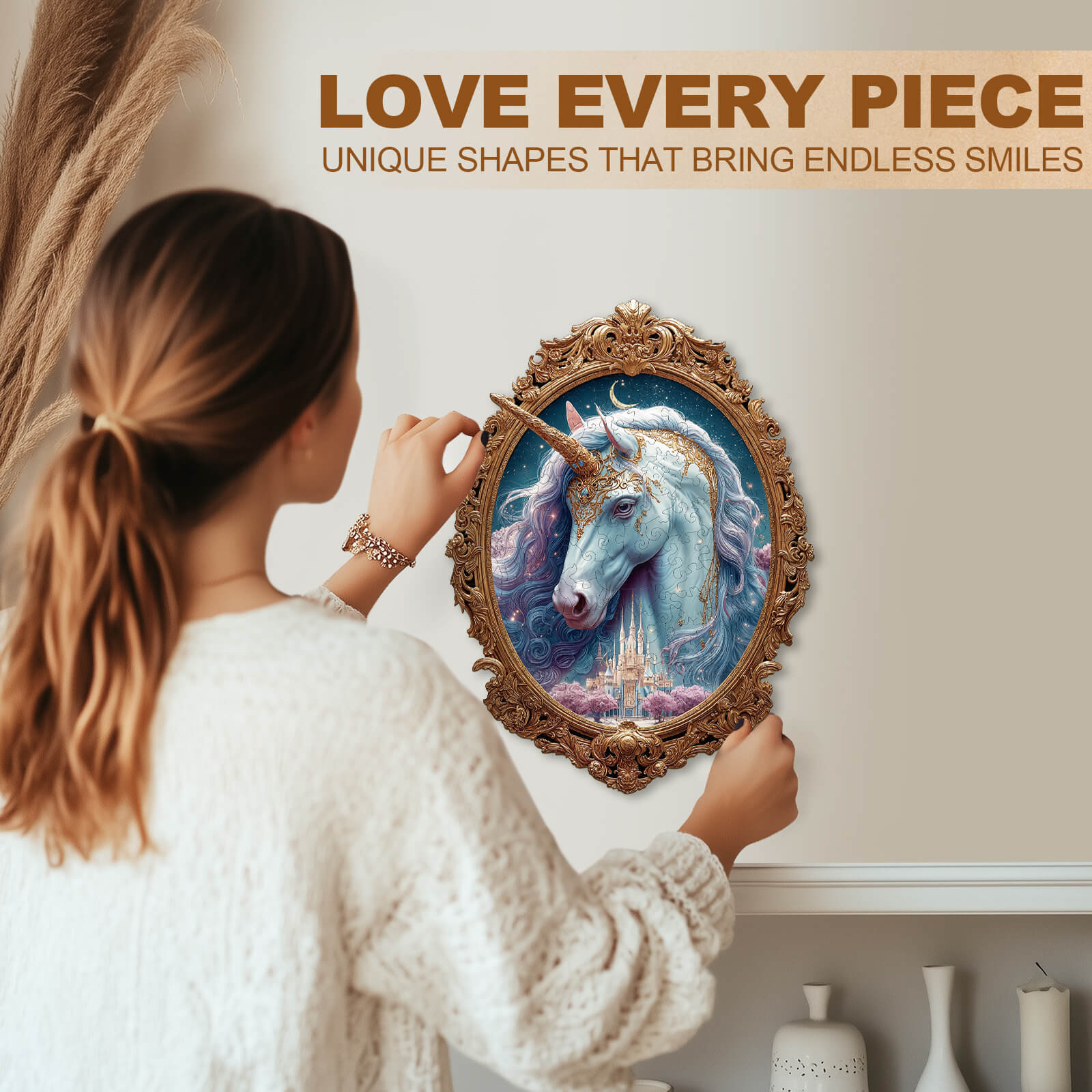 Unicorn Mirror Wooden Jigsaw Puzzle
