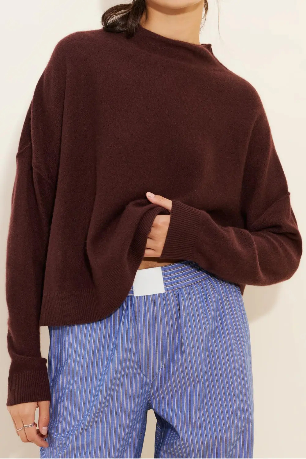 Wool-Cashmere Crew Neck Sweater